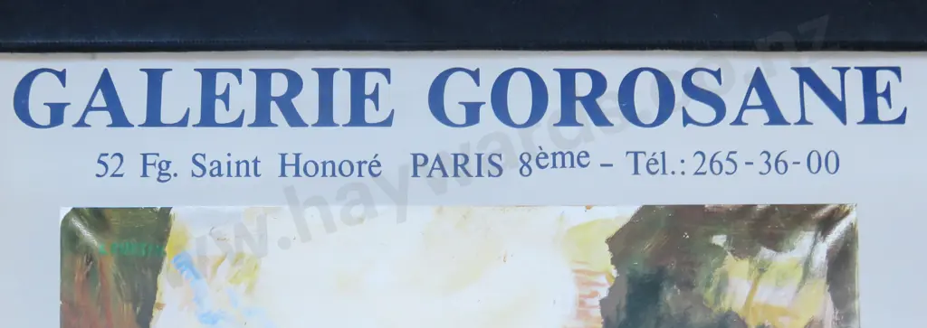 1981 Paris Gallery Exhibition poster featuring the work of Paul Courtin Image 1++