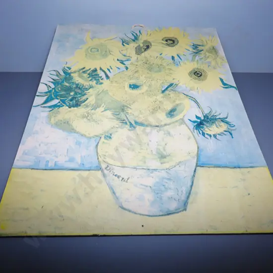 Early Vincent Van Gogh Sunflowers Print on board
