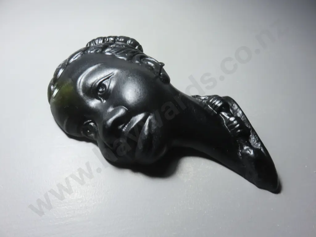 Vintage Plaster Black Lady Head wall hanging Image 1++