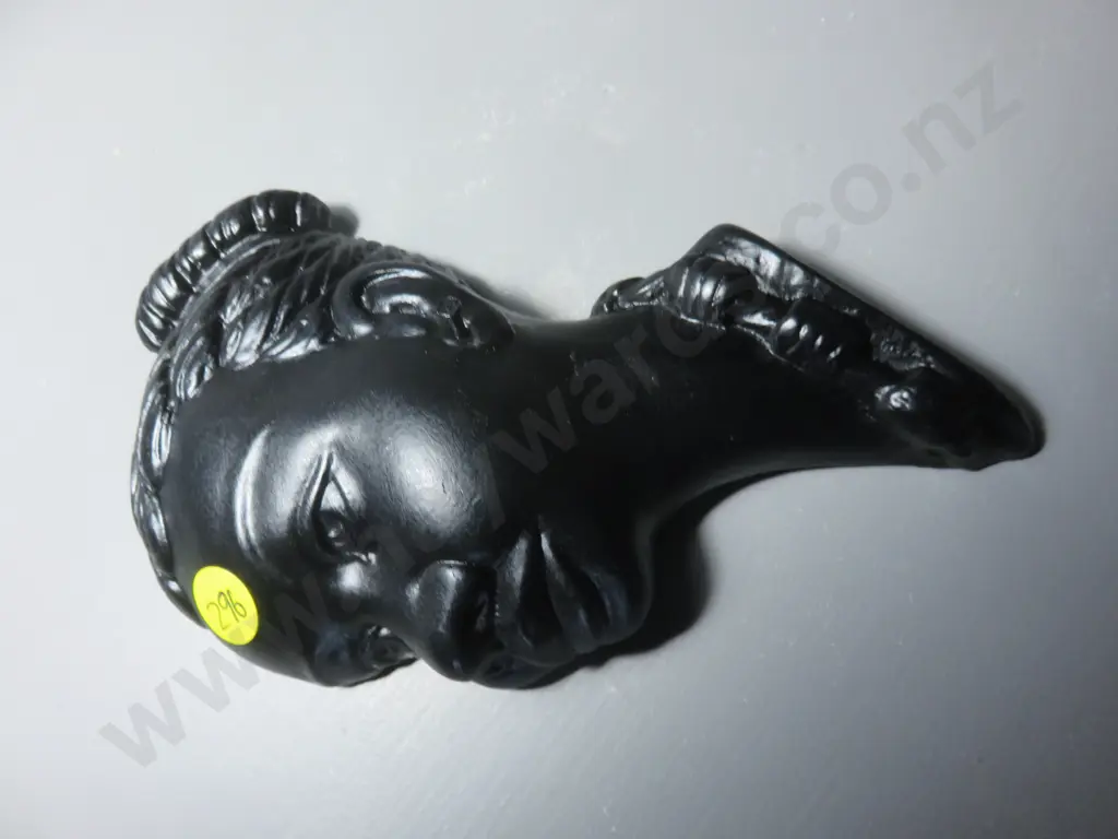 Vintage Plaster Black Lady Head wall hanging Image 1++