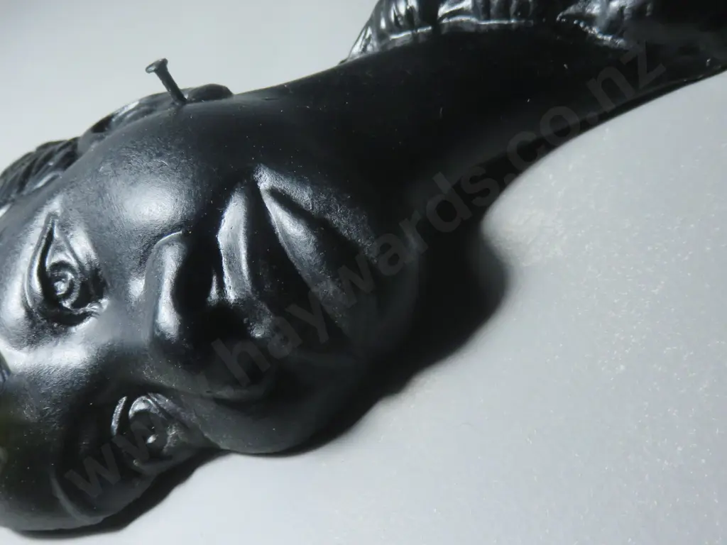 Vintage Plaster Black Lady Head wall hanging Image 1++