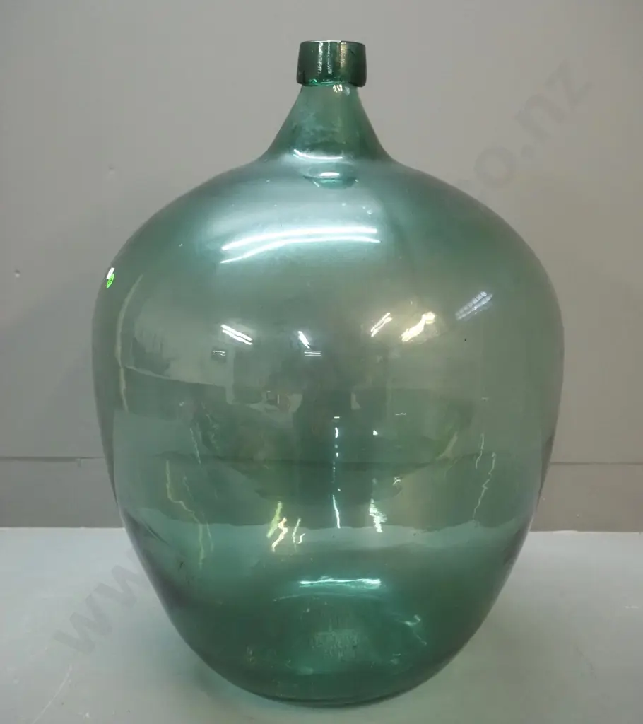 large green glass carboy / bottle - H-650 D-450 Image 1++