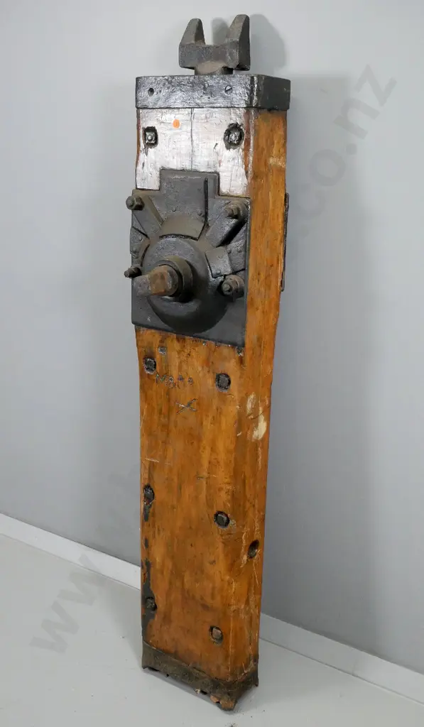 very large heavy duty timber and cast iron jack, no handle H-1300 W-250 Image 1++