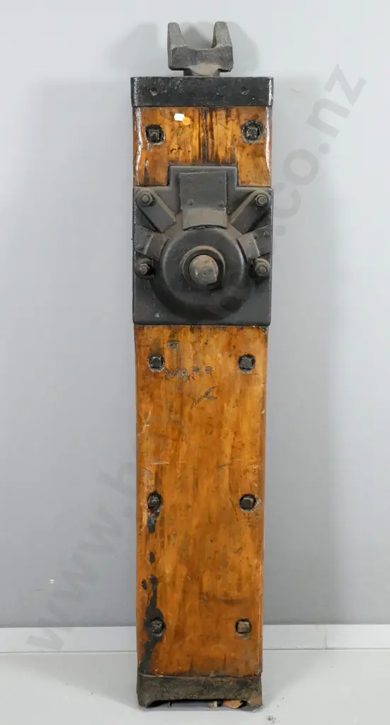 very large heavy duty timber and cast iron jack, no handle H-1300 W-250 Image 1++