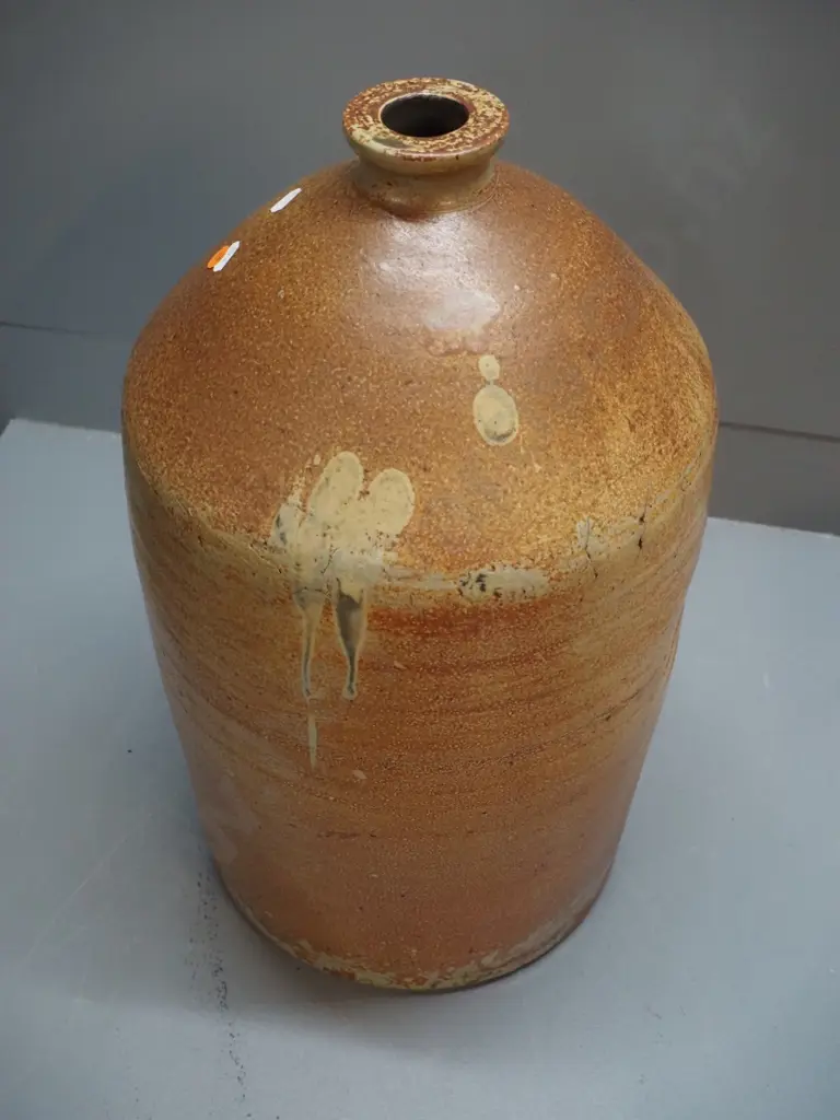 large narrow-mouth stoneware crock H-520 D-300 Image 1++