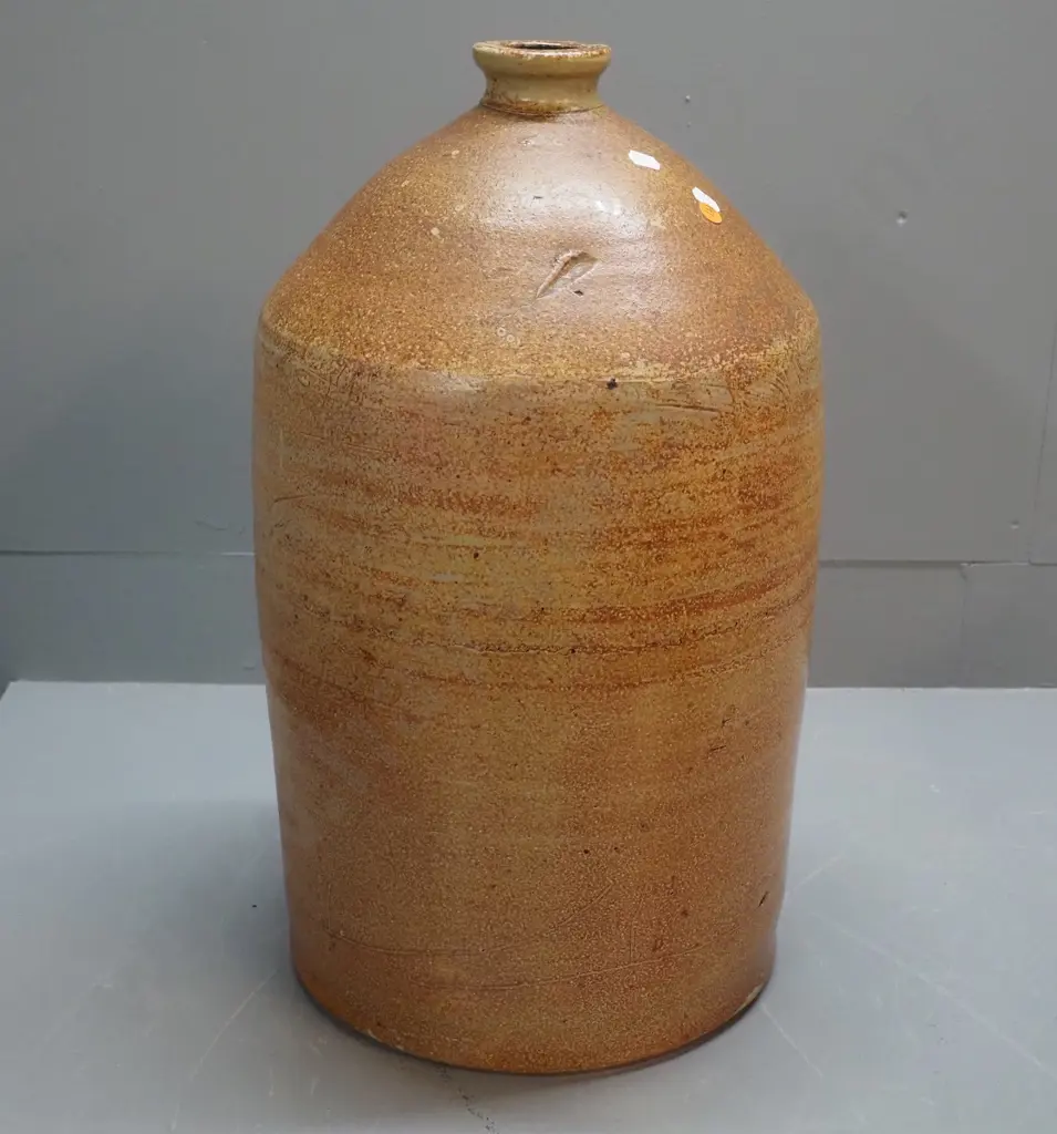 large narrow-mouth stoneware crock H-520 D-300 Image 1++