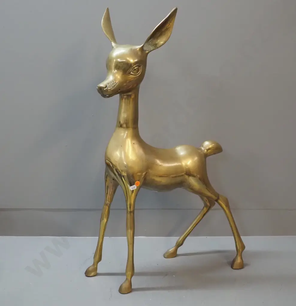 large cast brass fawn figure H-740 L-450 Image 1++