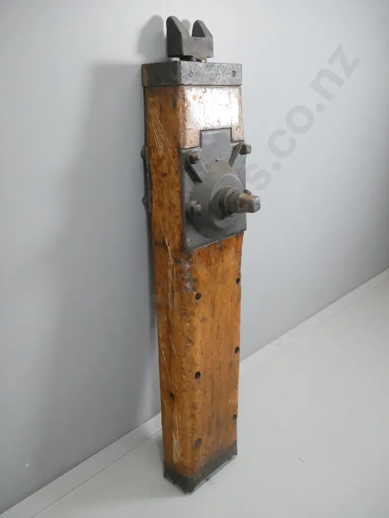 very large heavy duty timber and cast iron jack, no handle H-1300 W-250 Image 1++