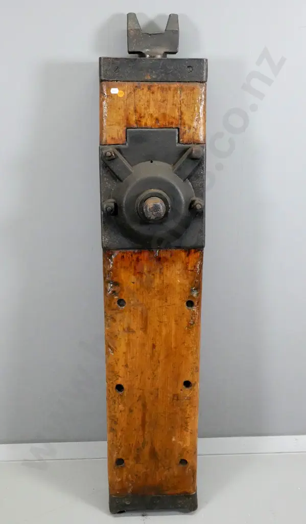 very large heavy duty timber and cast iron jack, no handle H-1300 W-250 Image 1++