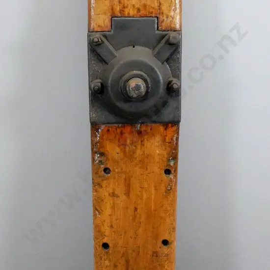 very large heavy duty timber and cast iron jack, no handle H-1300 W-250