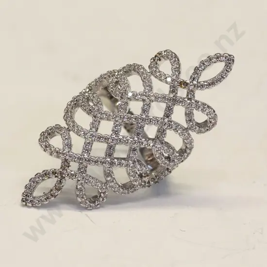diamante dress ring stamped 18KRGP