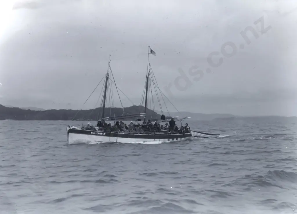 2 boxes glass plate negatives attrib. EA Phillips: boat excursions, landscapes (Stewart Island?) a few Savoy Hotel etc. Image 1++