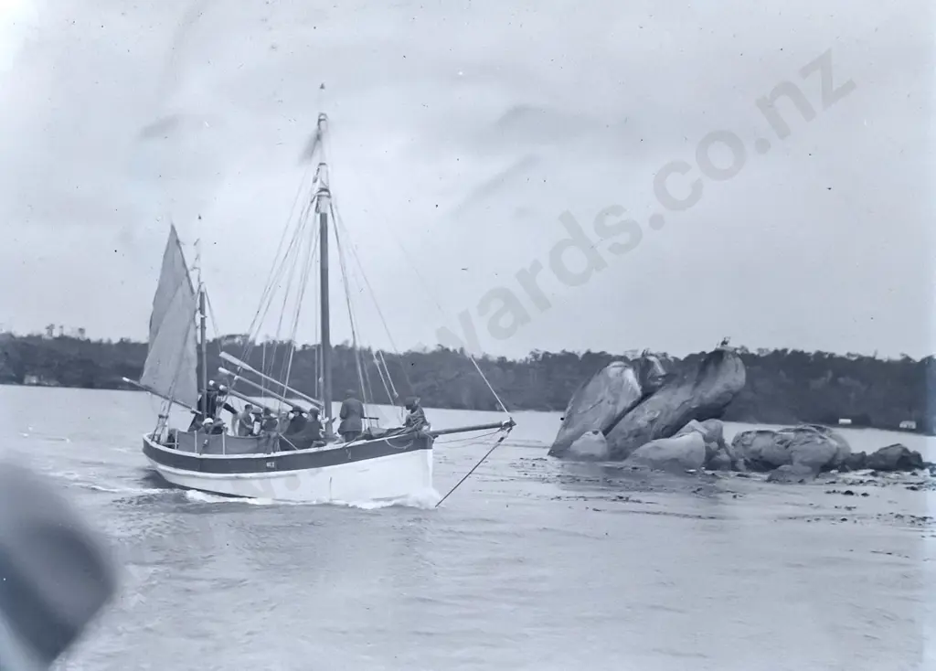 2 boxes glass plate negatives attrib. EA Phillips: boat excursions, landscapes (Stewart Island?) a few Savoy Hotel etc. Image 1++
