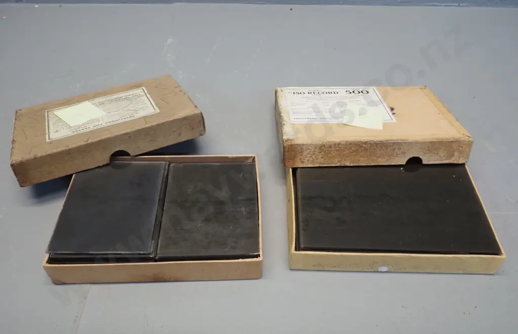 2 boxes glass plate negatives attrib. EA Philips: Duke of York (George VI) 1927 visit, assorted half-plate negatives etc Image 1++