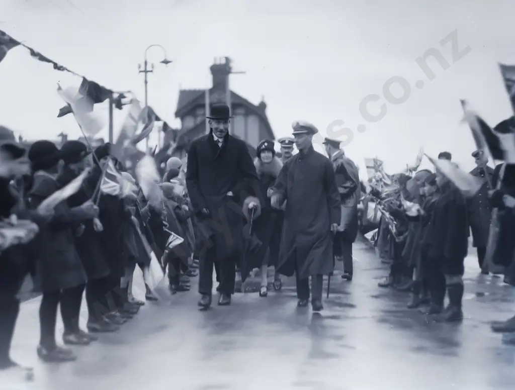2 boxes glass plate negatives attrib. EA Philips: Duke of York (George VI) 1927 visit, assorted half-plate negatives etc Image 1++