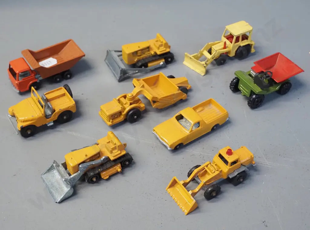 9 small die-cast vehicles - 7 Fun Ho, one Corgi and one other Image 1++