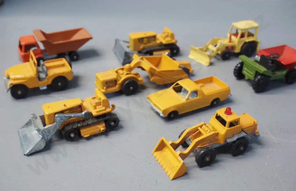 9 small die-cast vehicles - 7 Fun Ho, one Corgi and one other Image 1++