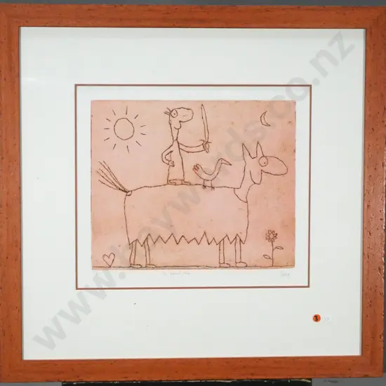 Leunig - framed ltd edition print 10/85 "The blessed state" H-290 W-360
