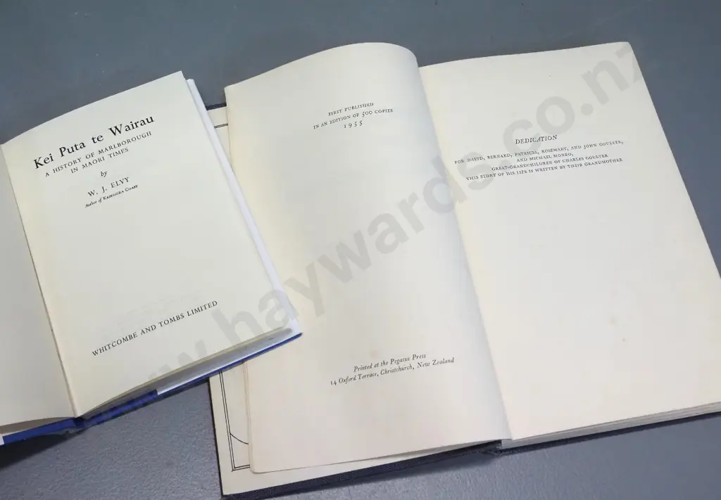 5 books - Canterbury & Marlborough titles - WJ Gardner, WJ Elvy, Mary Catherine Goulter, Gordon Ogilvie etc. Image 1++