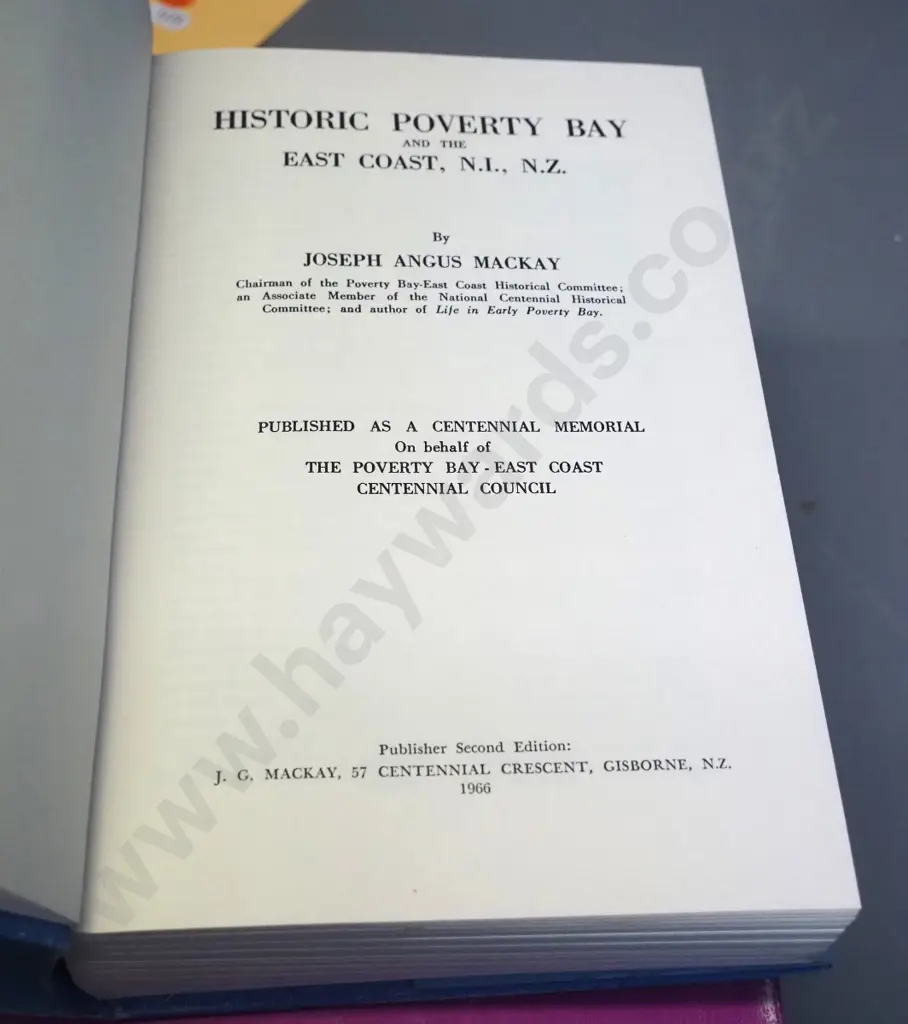 3 New Zealand books: Historic Poverty Bay, Long White Cloud, Journal of Ensign Best - some foxing & wear Image 1++