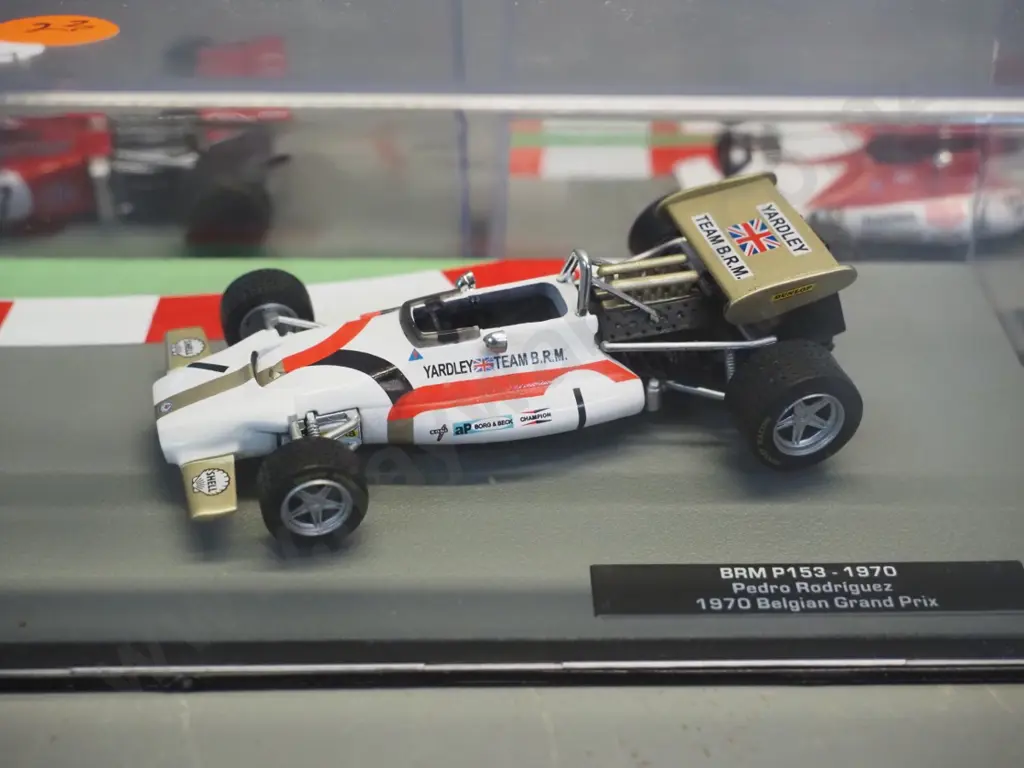 3 die-cast 1:43 scale Formula 1 racing cars - 1970 Pedro Rodriguez, 1971 Ronnie Paterson, 1972 Jean-Pierre Beltoise Image 1++