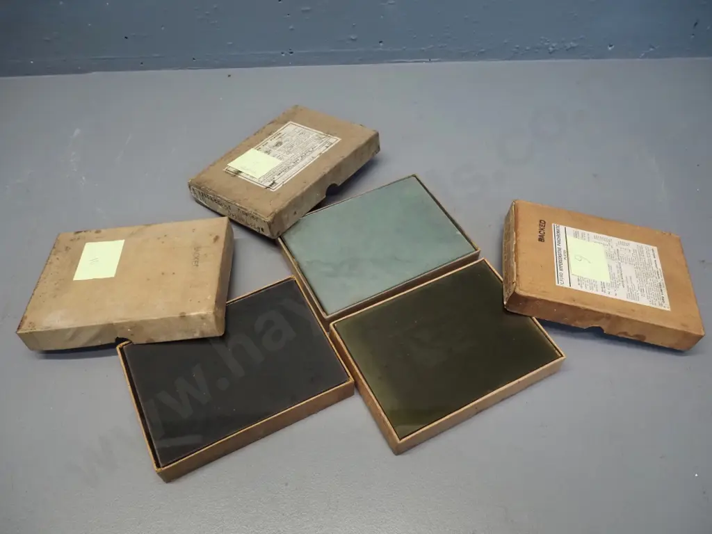 2 boxes glass plate negatives attrib EA Phillips: pipe bands, group portraits, arctic expedition copy photos, one box is Image 1++