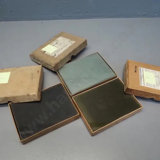 2 boxes glass plate negatives attrib EA Phillips: pipe bands, group portraits, arctic expedition copy photos, one box is