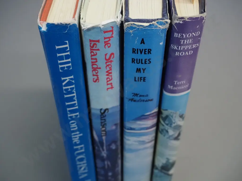 4 New Zealand books - local histories by Mona Anderson, Terry MacNichol, Barbara Harper, etc. Image 1++
