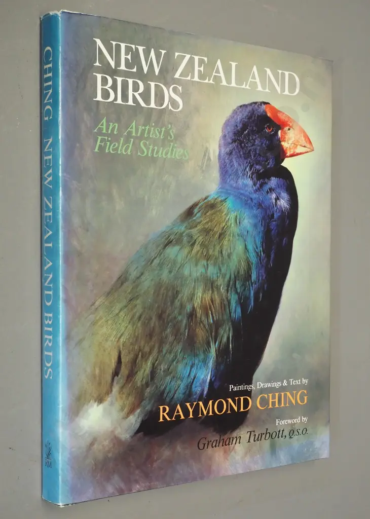 hard cover book: Raymond Ching 'New Zealand Birds - an Artists's Field Studies' 1986, Reed-Methuen Image 1++