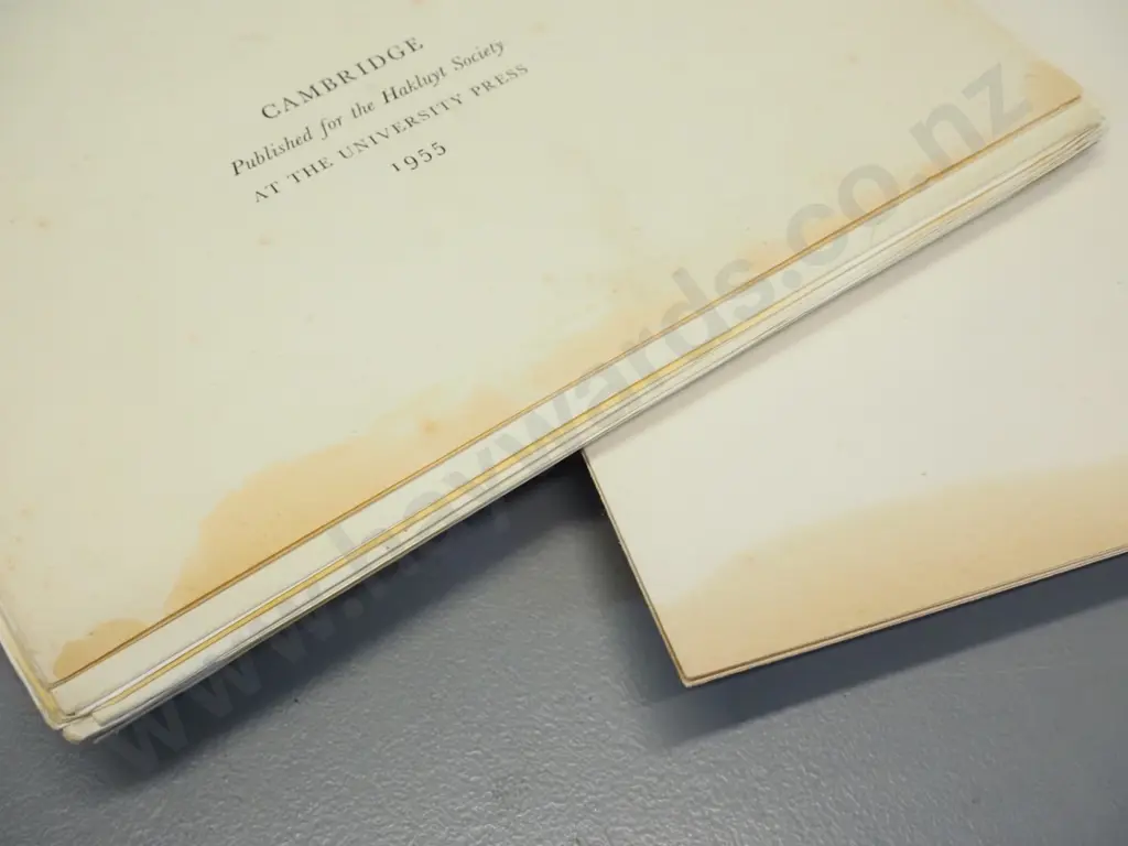 Journals of Captain James Cook - charts and views, loose sheets in hard covers, missing two, pub. Hakluyt Society 1955 Image 1++
