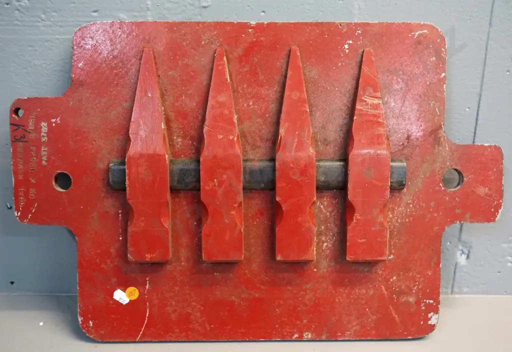 cast aluminium and wood foundry or engineering form / model - marked 'Coal Hammers' L-520 W-340 Image 1++