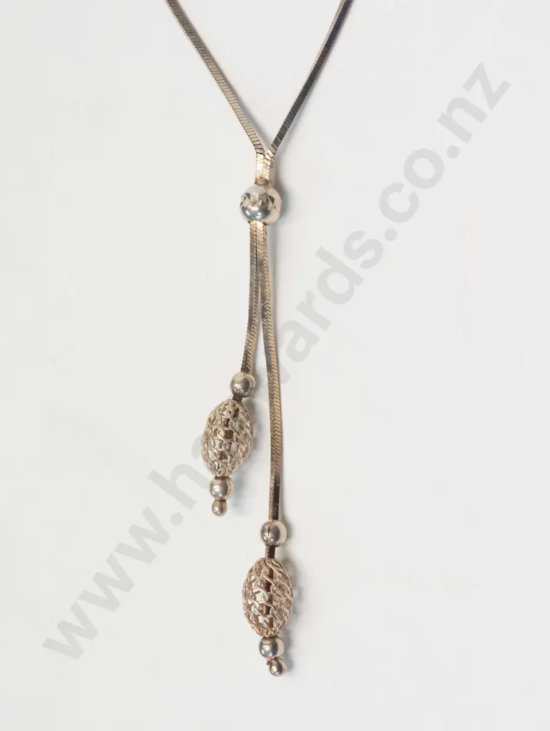 silver drop necklace stamped 925 Image 1++