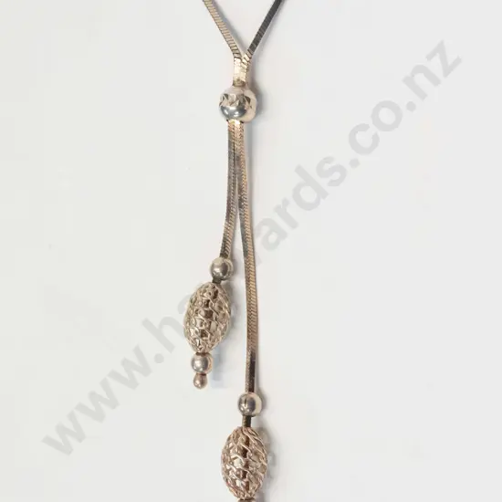 silver drop necklace stamped 925