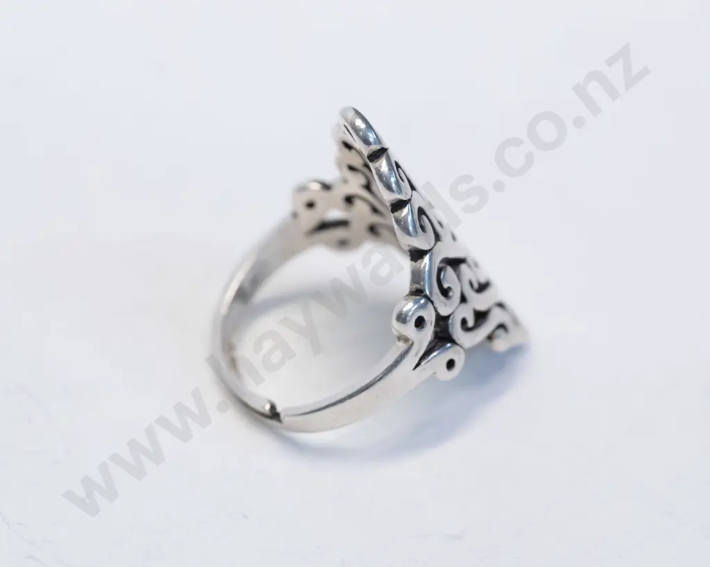 silver ring stamped 925 adjustable Image 1++