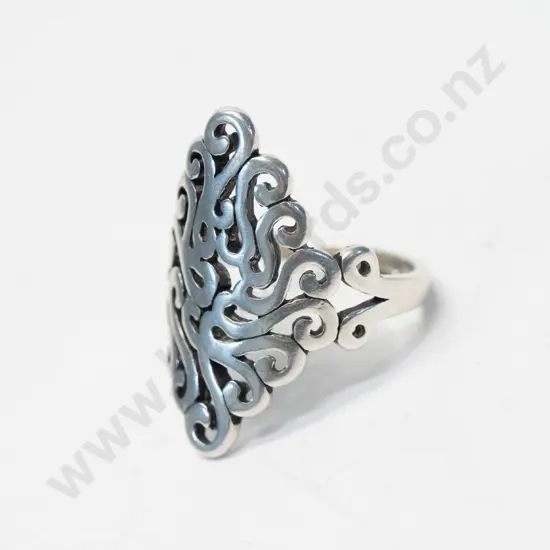silver ring stamped 925 adjustable