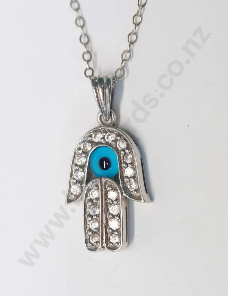 silver cz pendant stamped 925 Image 1++