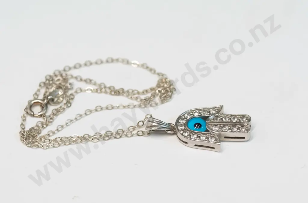 silver cz pendant stamped 925 Image 1++