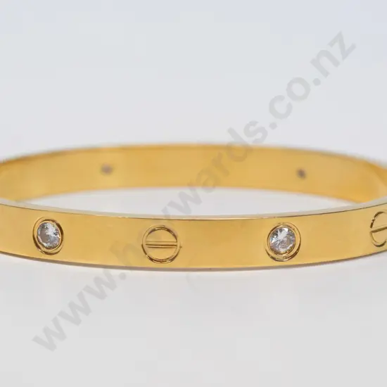 gold  bangle - stamped 750 19 Cartier IP6688 001  (not authenticated)