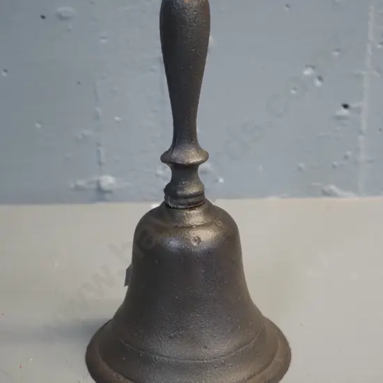 heavy cast metal bell w/metal handle H-220 D-130