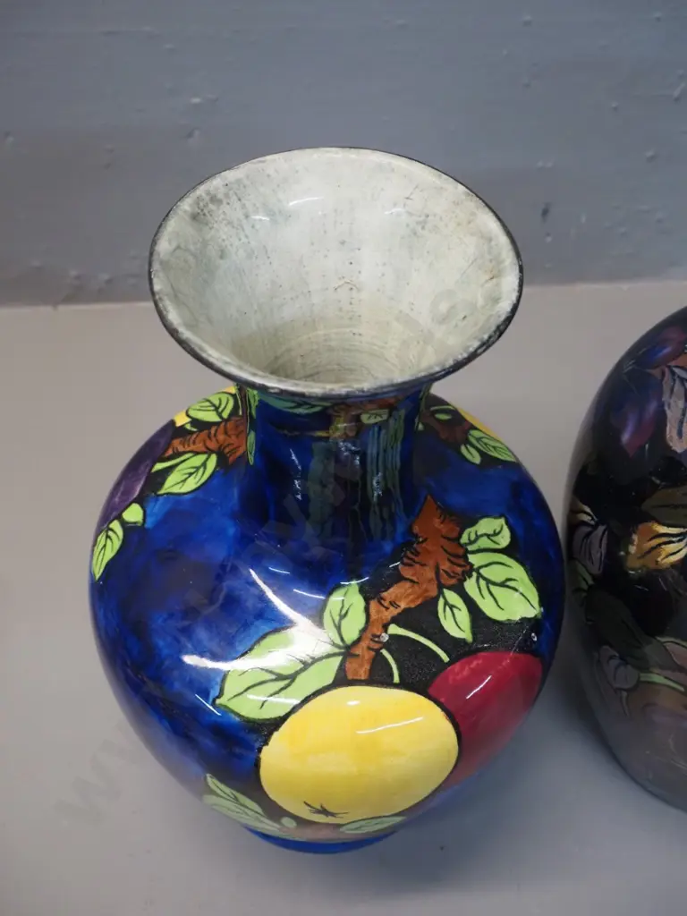 2 hand painted vases - Royal Stanley Jacobean H-220 and BF Co Ltd Scotland Image 1++