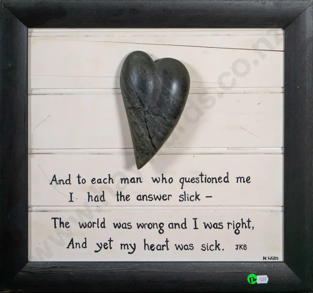 Helena Wills - framed mixed media "And to each man" H-340 W-360 Image 1++