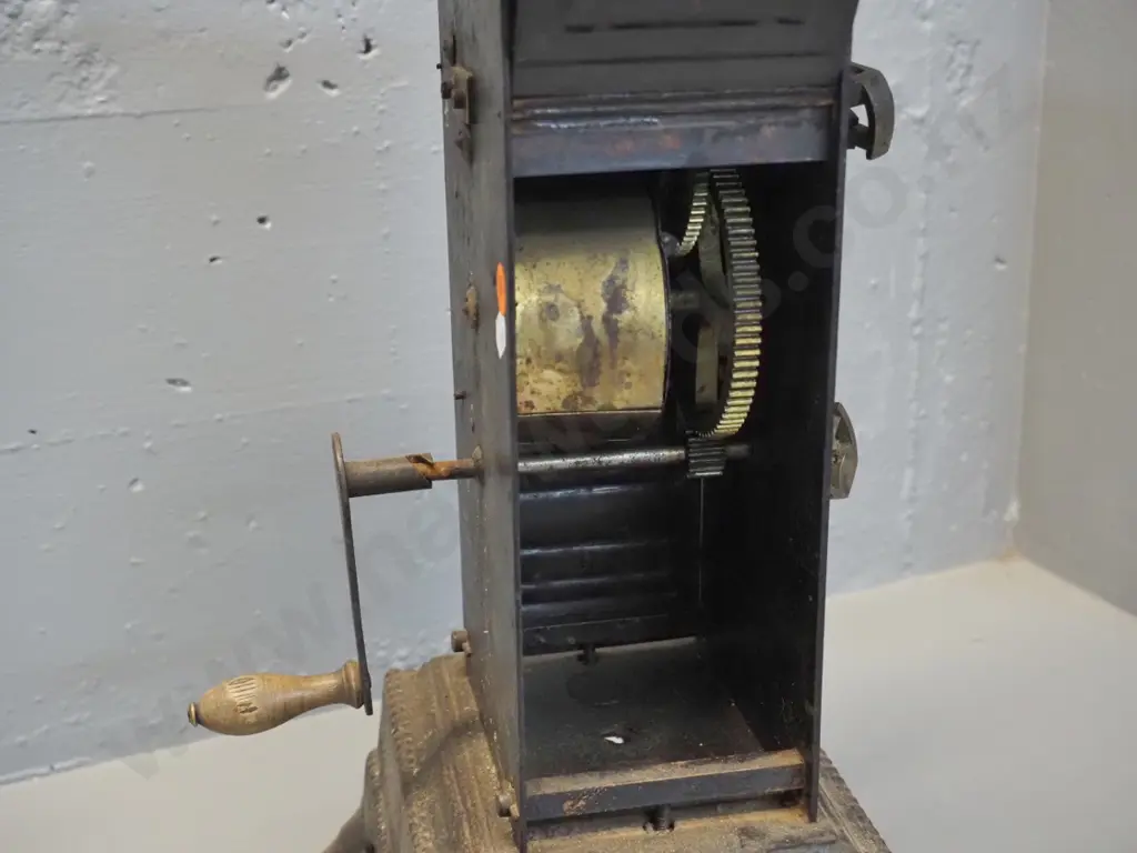 vintage French clockwork rotisserie - missing rod and stand. Clockwork mechanism working H520 W250 D200 Image 1++