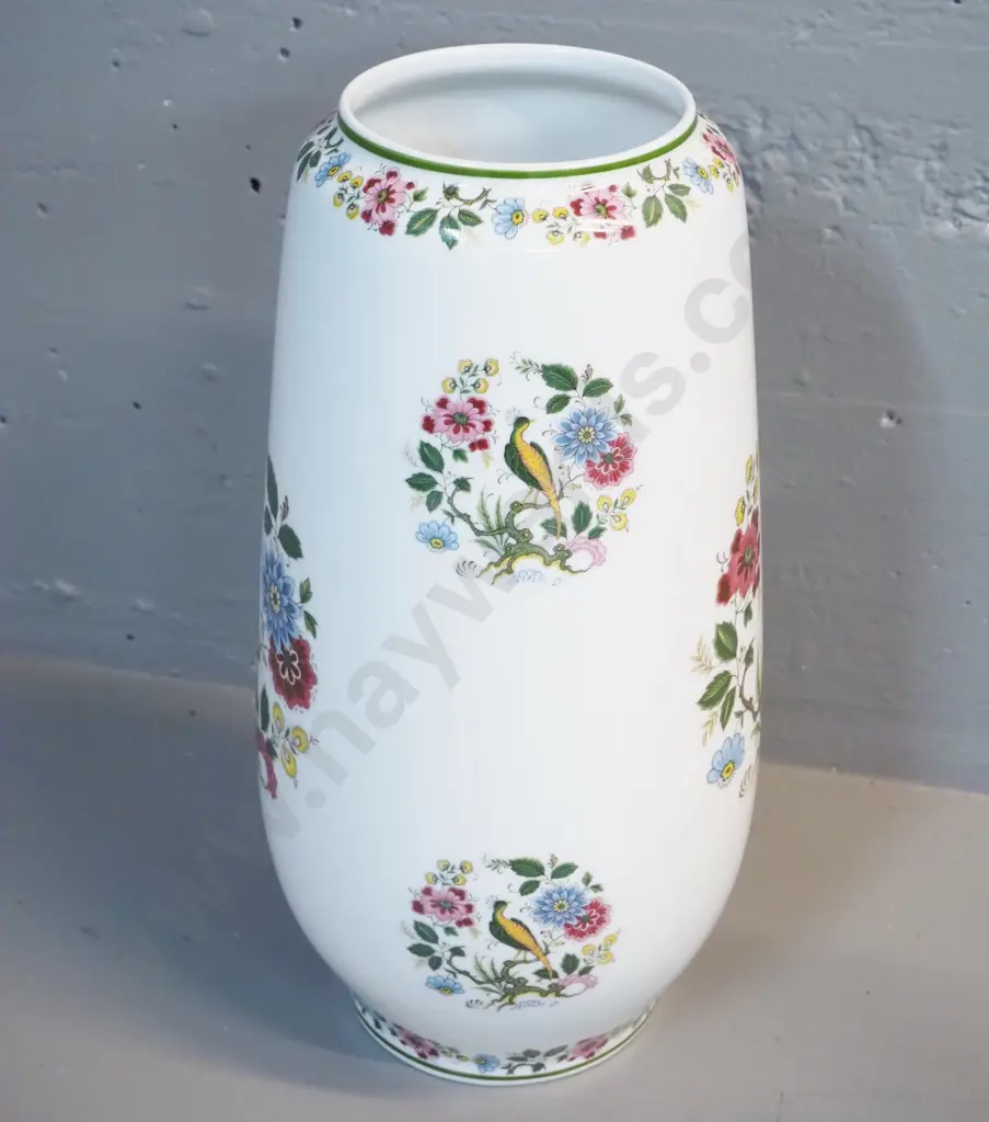 large German "Royal Porcelain" floral motif vase - stamped 60 on base H340 D170 Image 1++
