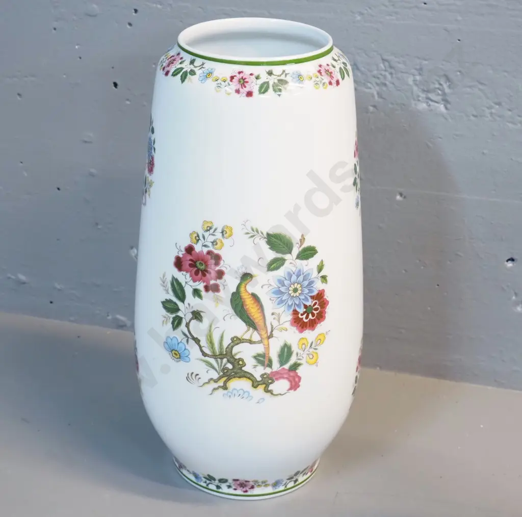 large German "Royal Porcelain" floral motif vase - stamped 60 on base H340 D170 Image 1++