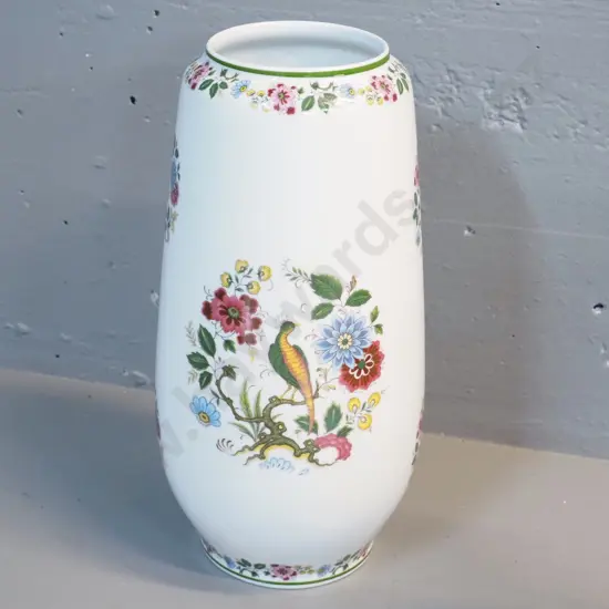 large German "Royal Porcelain" floral motif vase - stamped 60 on base H340 D170