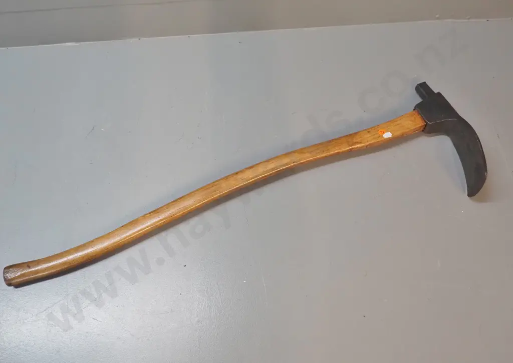 vintage wood-handled adze - cast iron marked Hibernia, 1230, unknown maker, Sheffield. L-920 Image 1++