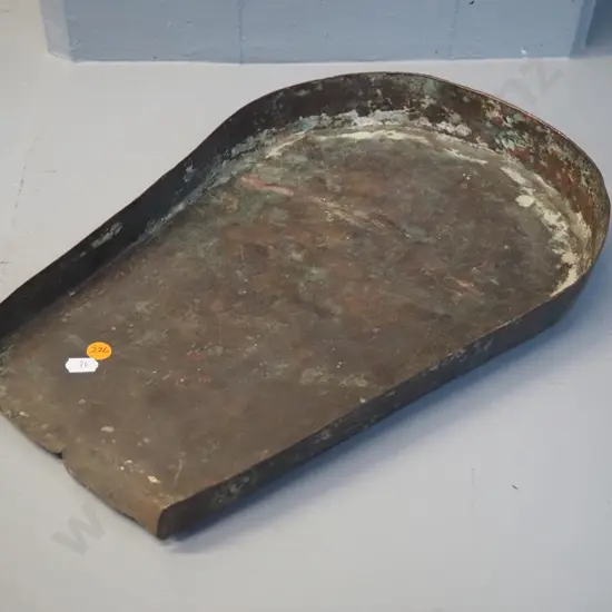 gold prospecting 'blow pan' - stamped with A& T Burt Makers Dunedin - found at Maori Point, Skippers L420 W280