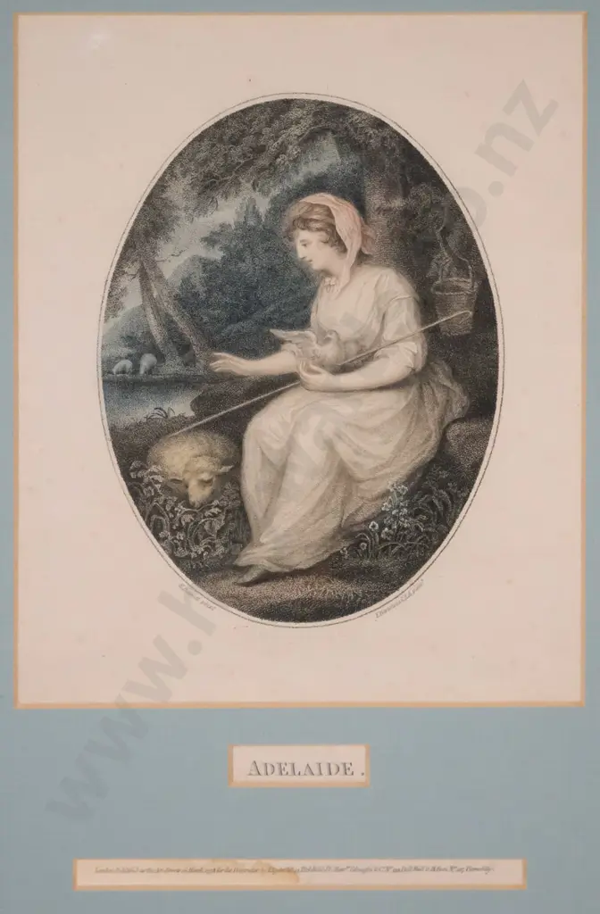 framed vintage print "Adelaide" H-130 W-100 Image 1++