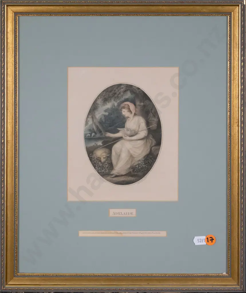 framed vintage print "Adelaide" H-130 W-100 Image 1++