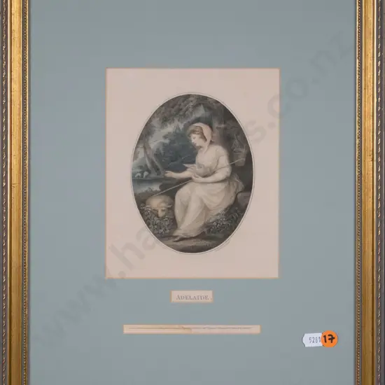 framed vintage print "Adelaide" H-130 W-100